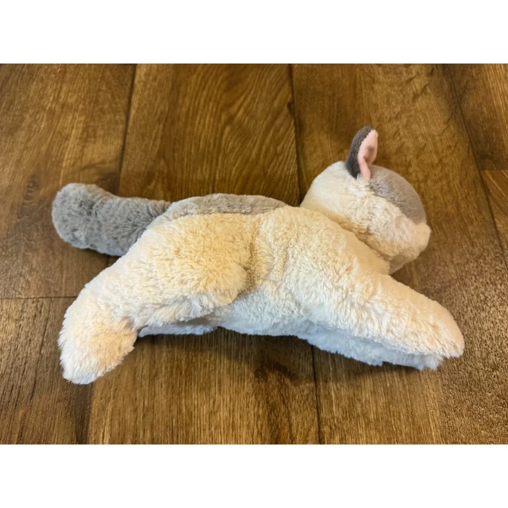 Aurora Flopsie Gray White Cat Kitten 12 Inch Stuffed Animal Plush 2023 Realistic